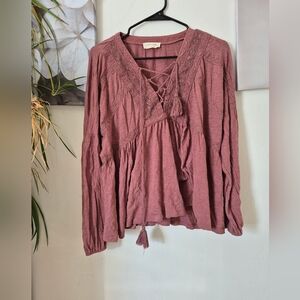 Dusty rose Lucky Brand Womens blouse